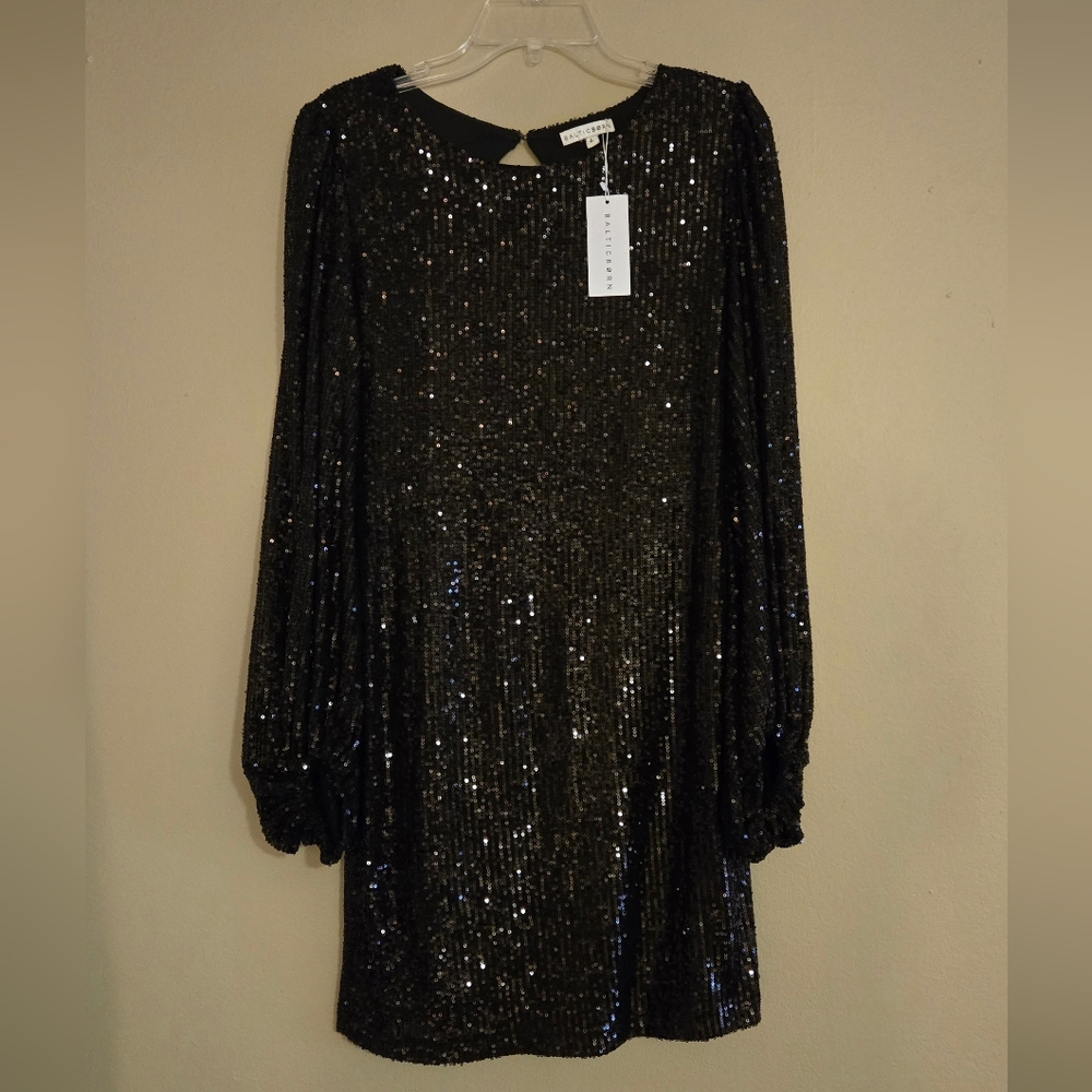 Baltic Born Shimmering Black Sequin Dress